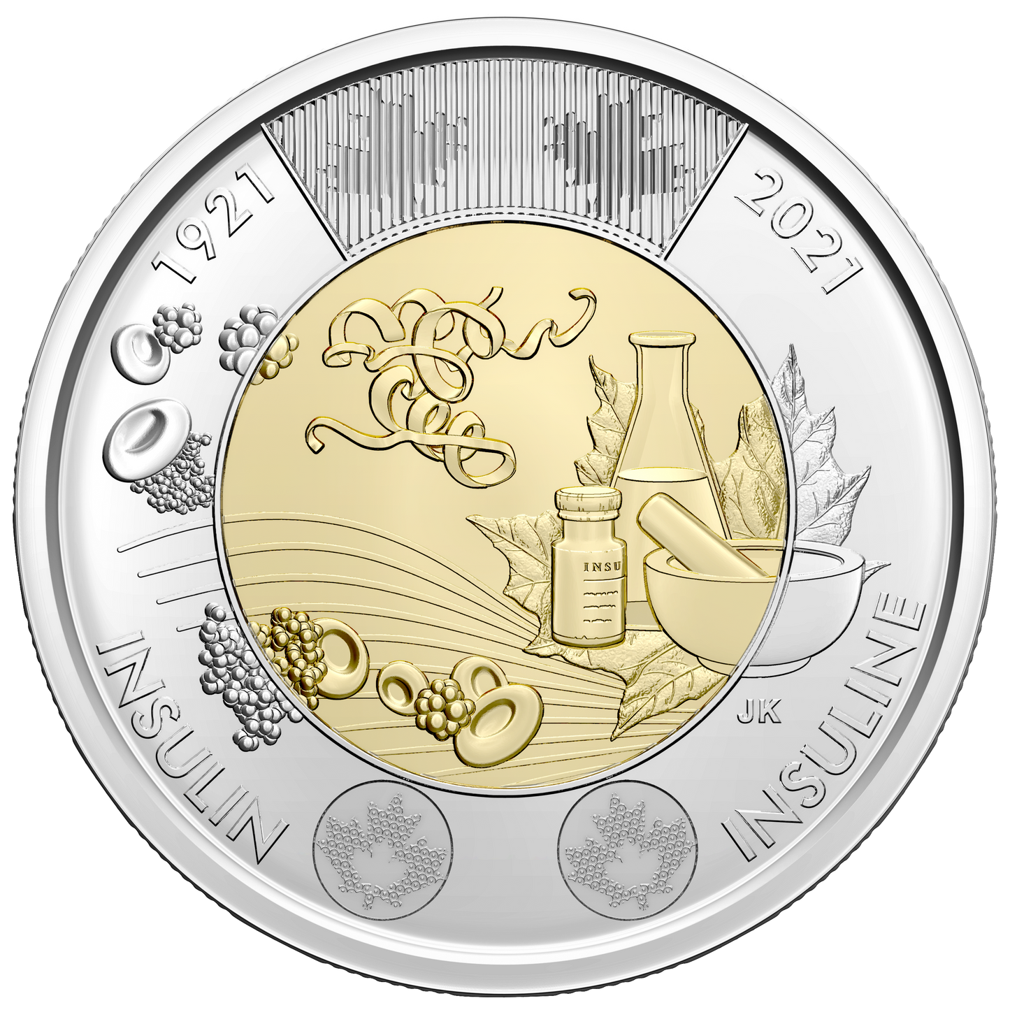 2021 Canada $2 Uncoloured 100th Anniversary of the Discovery of Insulin Roll of 25pcs