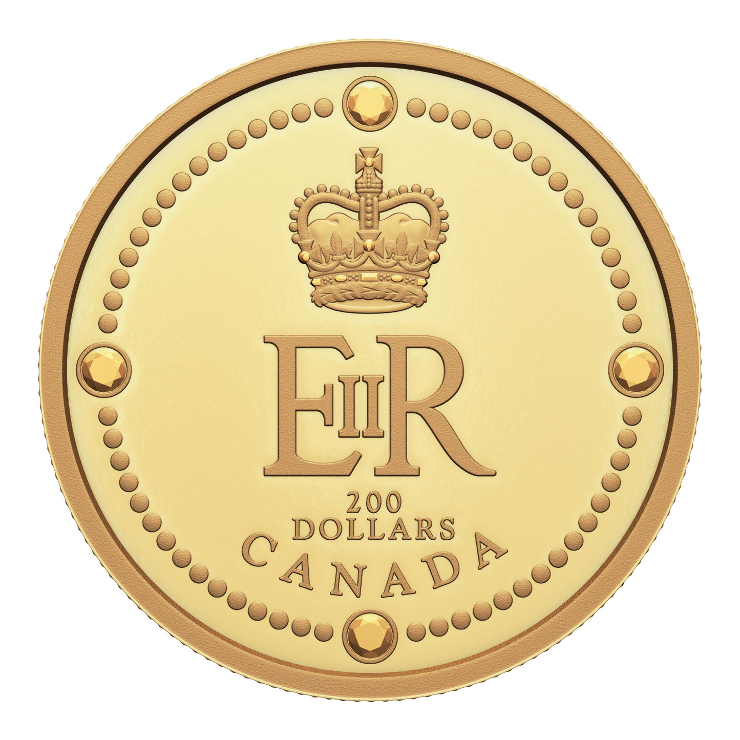 2022 Canada $200 Queen Elizabeth II's Royal Cypher Pure Gold (No Tax)