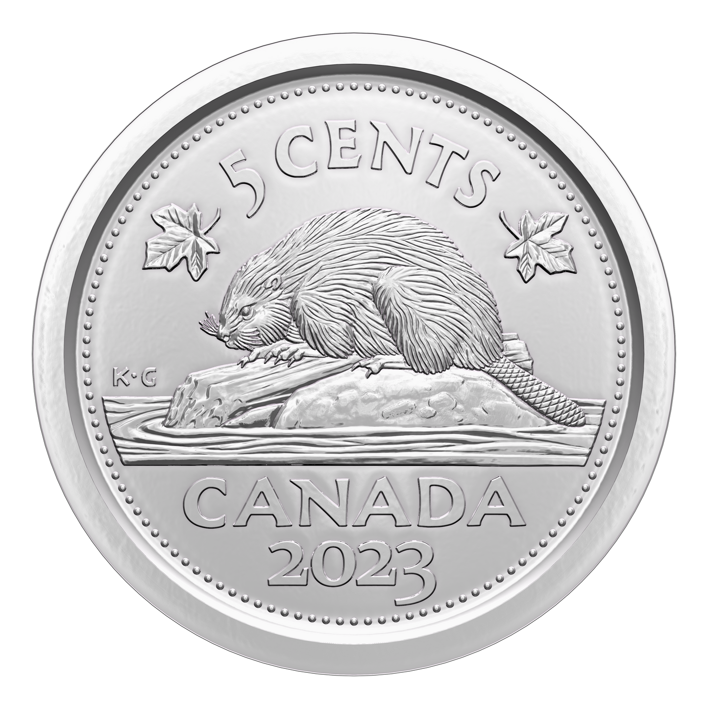 2023 Canada QEII (1952-2022) 5-cent Brilliant Uncirculated (MS-63)