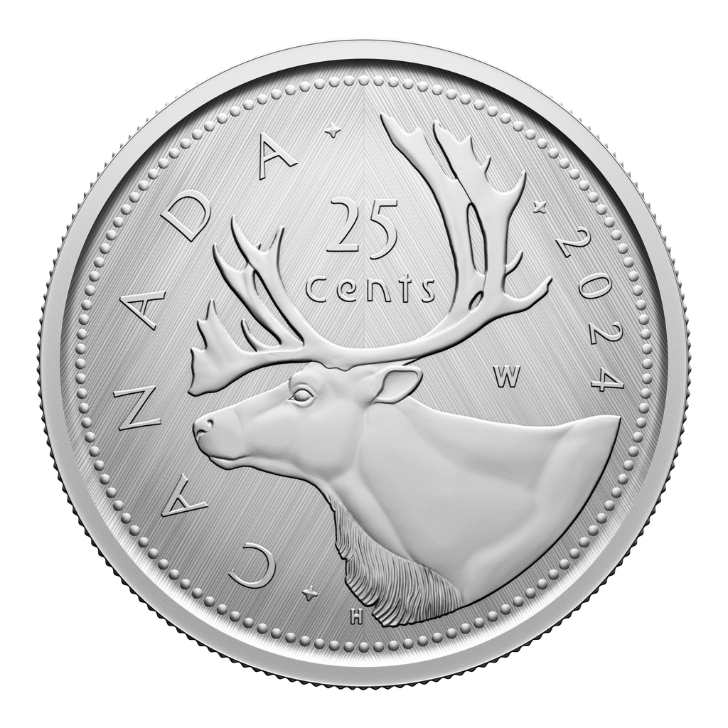 2024 Canada 25-cent Tribute: W Mint Mark Caribou Fine Silver (No Tax)