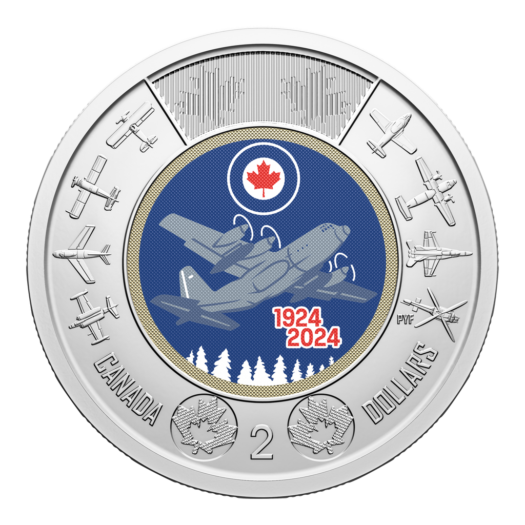 2024 Coloured Canada $2 100th Anniversary of the RCAF Brilliant Uncirculated (MS-63)