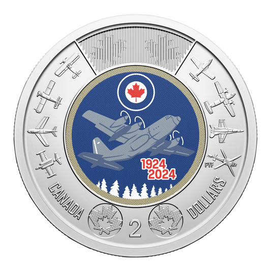 2024 Coloured Canada $2 100th Anniversary of the RCAF Brilliant Uncirculated (MS-63)