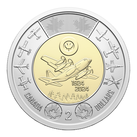 2024 Uncoloured Canada $2 100th Anniversary of the RCAF Brilliant Uncirculated (MS-63)