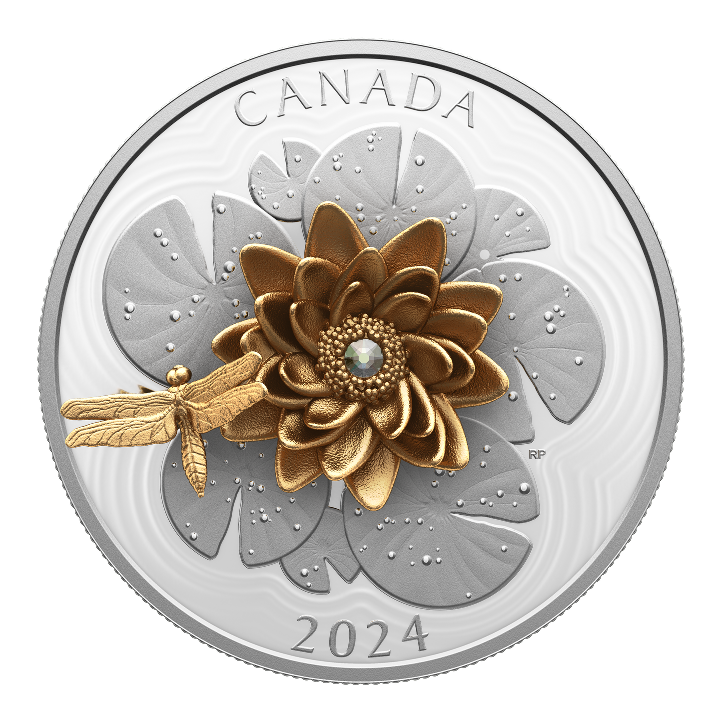 2024 Canada $50 The Dragonfly and the Bloom Fine Silver Coin