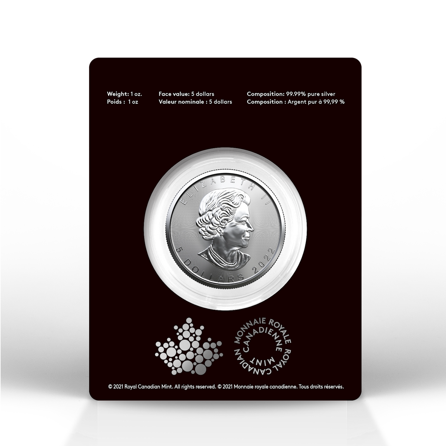 2022 Canada $5 Congratulations Treasured Silver Maple Leaf 1oz. .999 Fine Silver (No Tax)