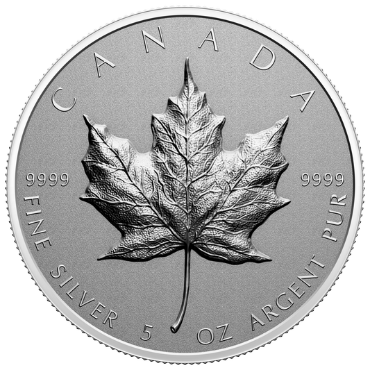 2022 Canada $50 Ultra-High Relief 5oz. Silver Maple Leaf (No Tax)