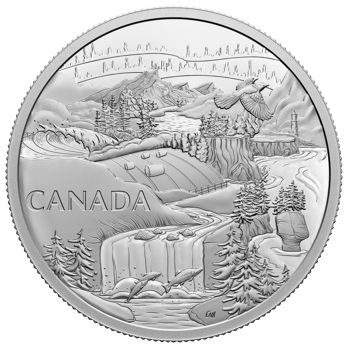 RDC 2022 $30 Visions of Canada Fine Silver Coin (No Tax) scratched capsule