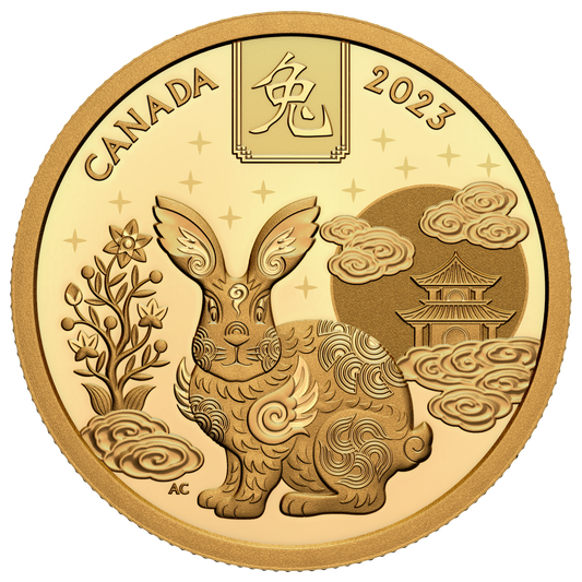 2023 Canada $100 Lunar Year of the Rabbit Pure Gold Coin (No Tax)