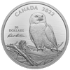 2022 Canada $30 Snowy Owl on Driftwood by Robert Bateman Fine Silver (No Tax)