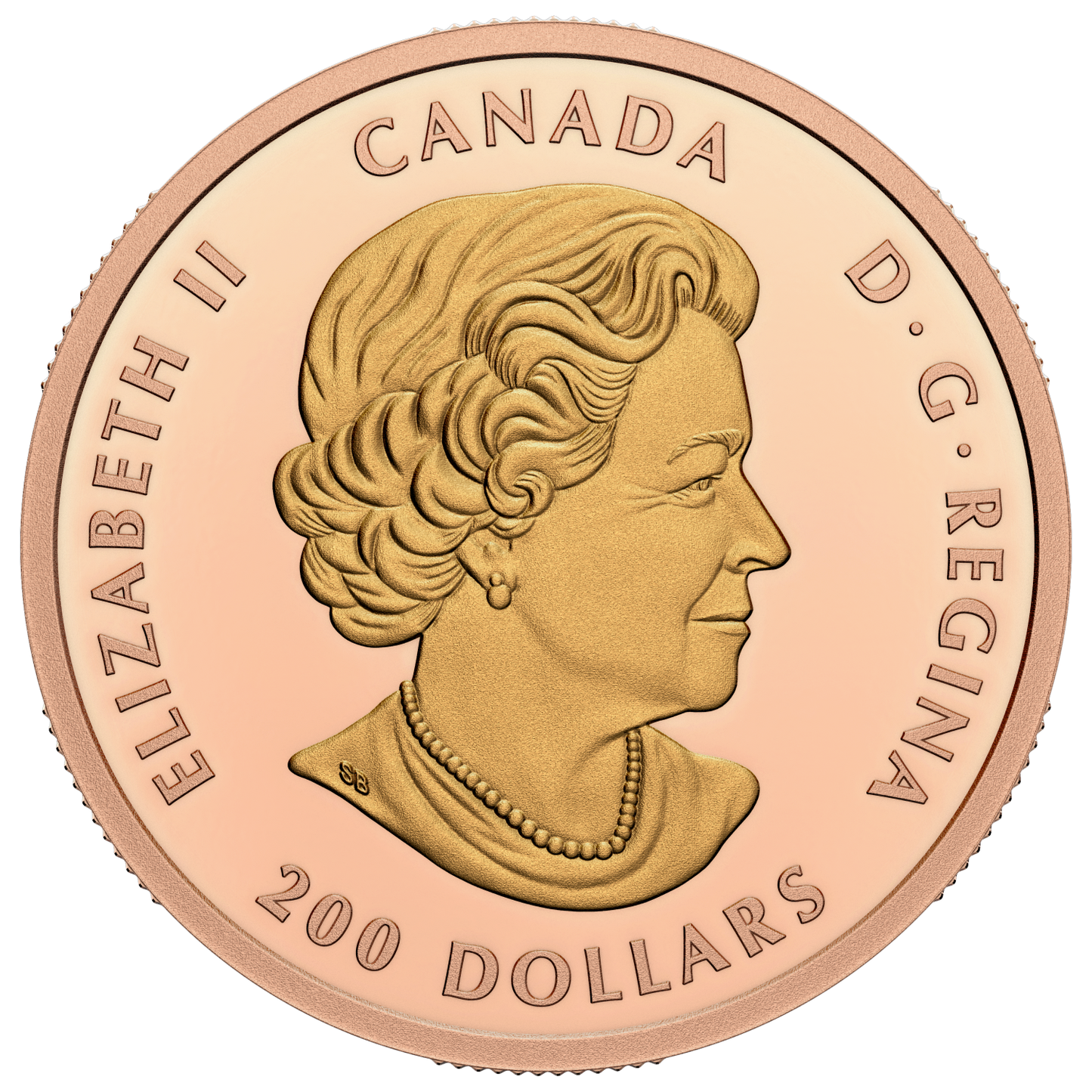 2023 Canada $200 Peace Dollar Rose Gold Plated Pure Gold (No Tax)