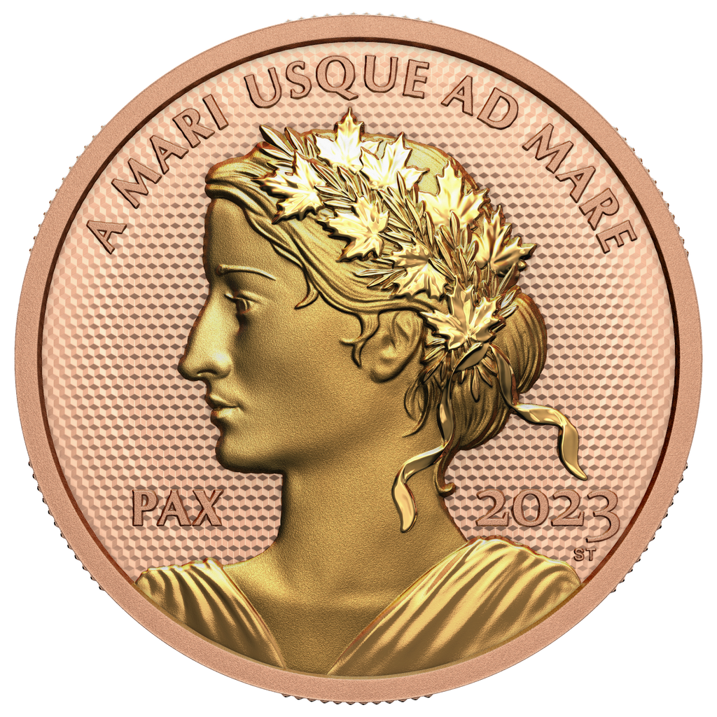 2023 Canada $200 Peace Dollar Rose Gold Plated Pure Gold (No Tax)