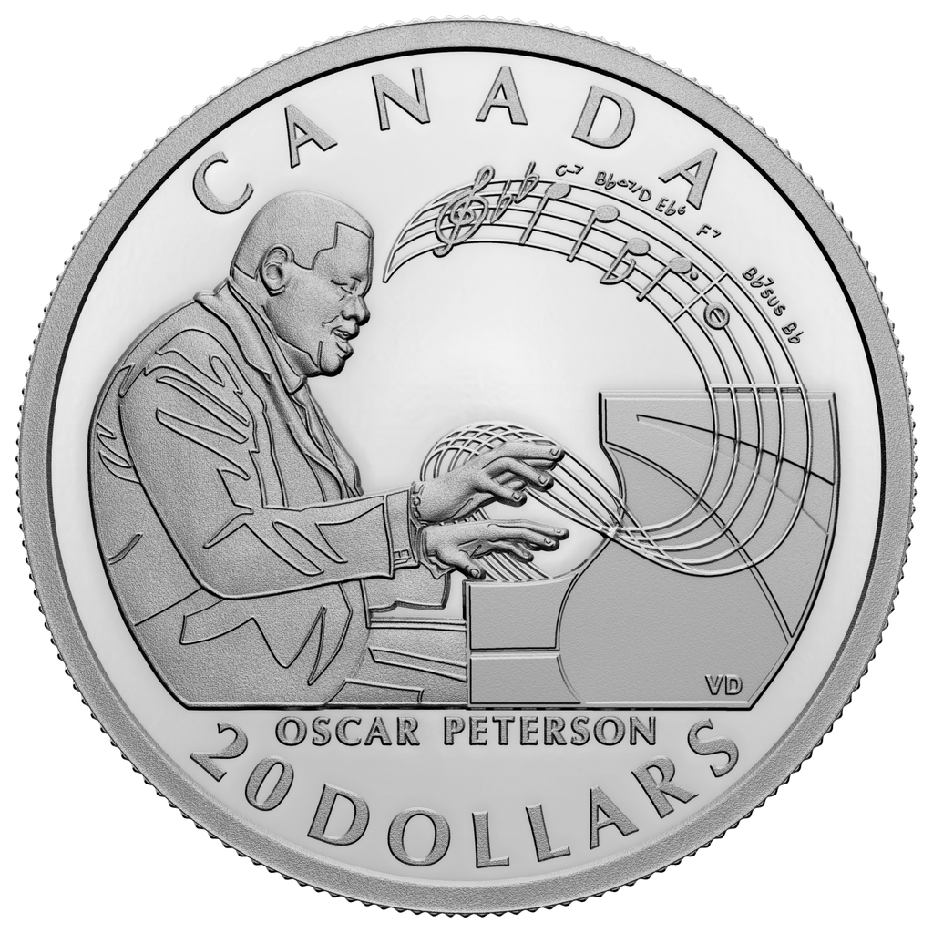 2022 Canada $20 Celebrating Oscar Peterson Fine Silver Coin (No Tax)