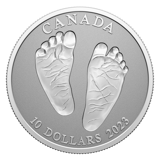 2023 Canada $10 Welcome to the World - Baby Feet Fine Silver (No Tax)