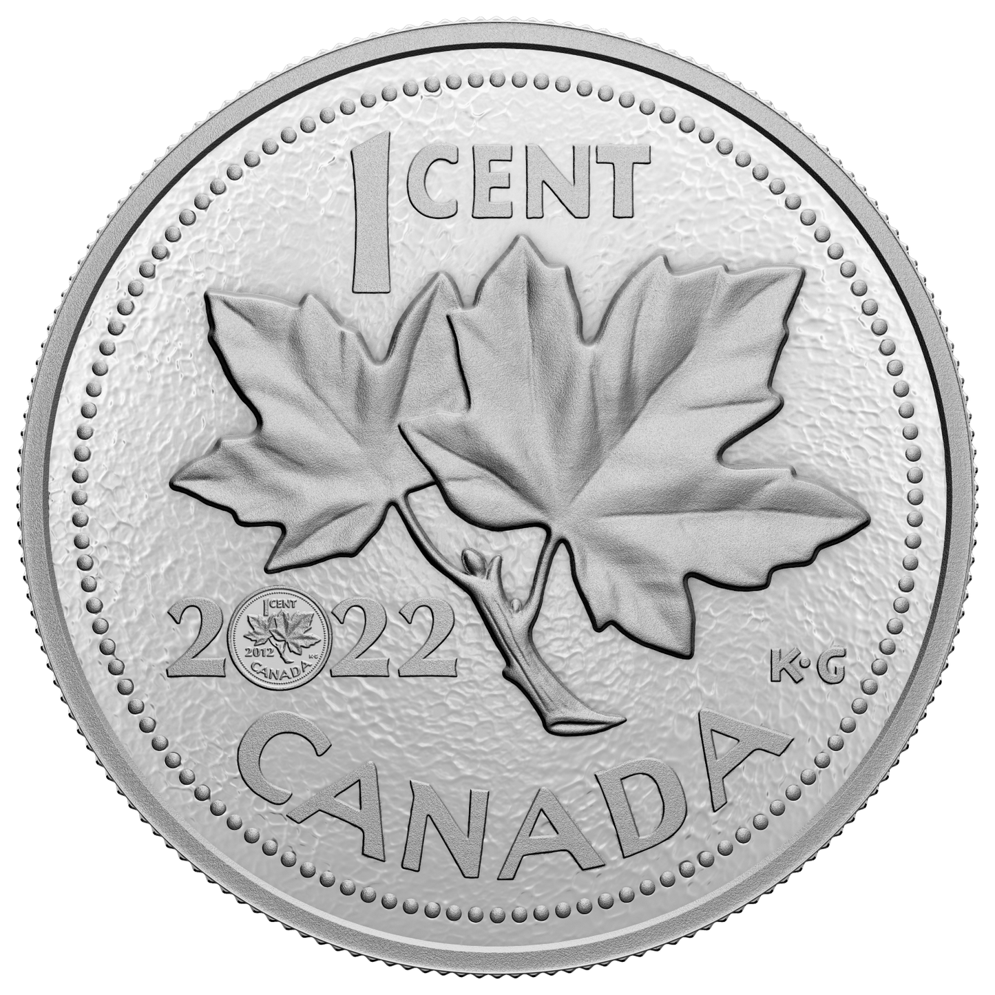 RDC 2022 Canada 1-cent 10th Anniversary of the Last Penny 5oz Fine Silver (No Tax) cut sleeve