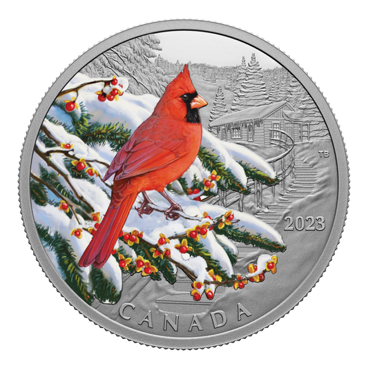 2023 Canada $20 Colourful Birds: Northern Cardinal Fine Silver (No Tax)