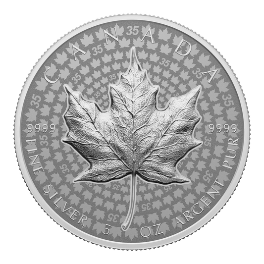 RDC 2023 Canada $50 Ultra High Relief 5oz. Silver Maple Leaf (No Tax) dented sleeve