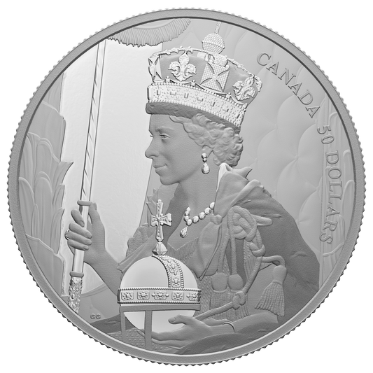 2022 Canada $50 Queen Elizabeth II's Coronation Fine Silver (No Tax)