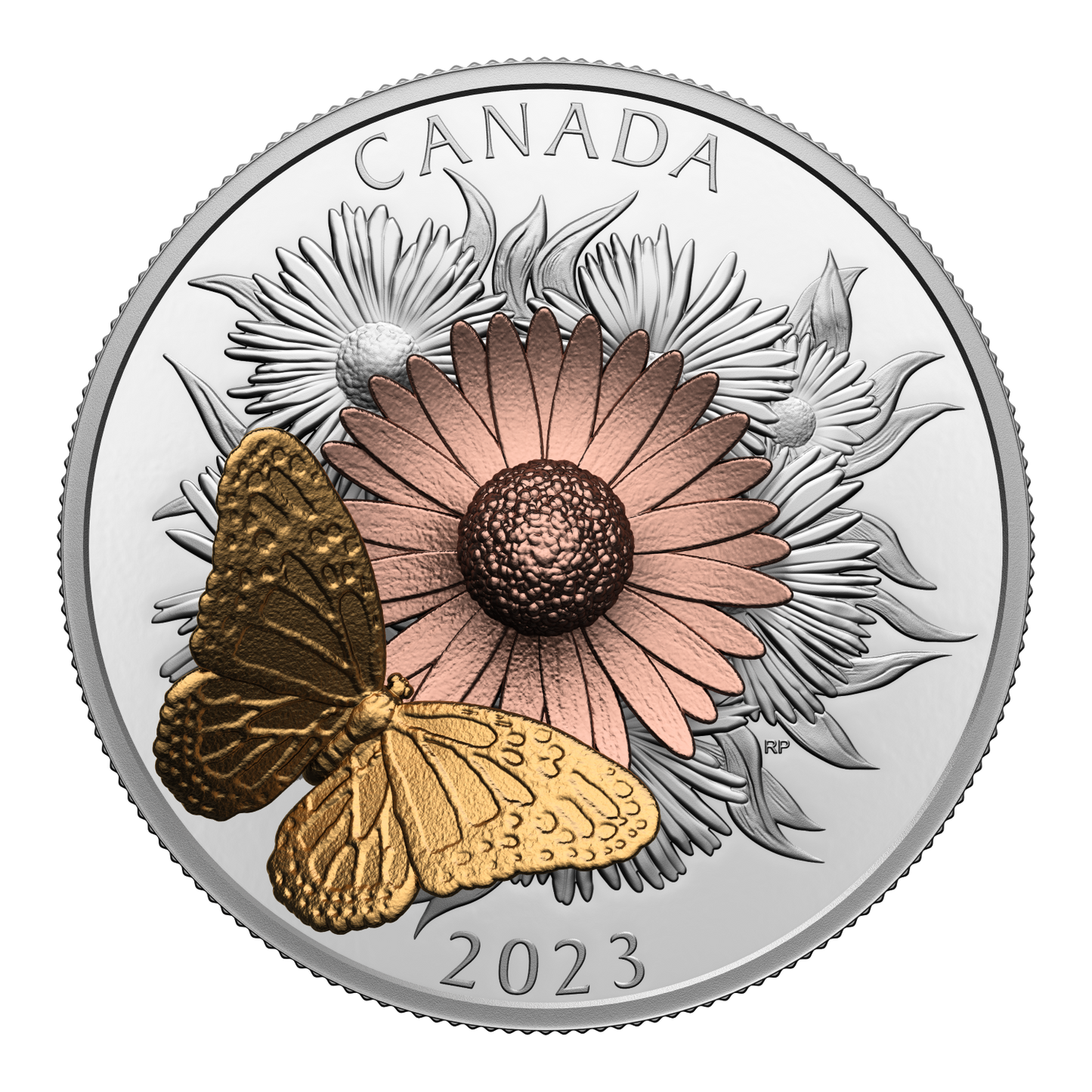 2023 Canada $50 The Monarch and the Bloom Fine Silver Coin