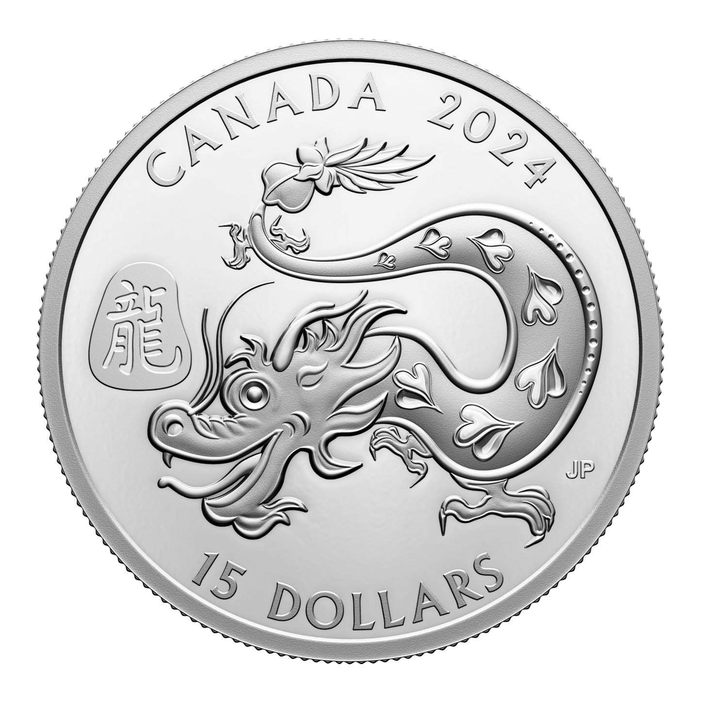 2024 Canada $15 Lunar Year of the Dragon Fine Silver Coin (No Tax)