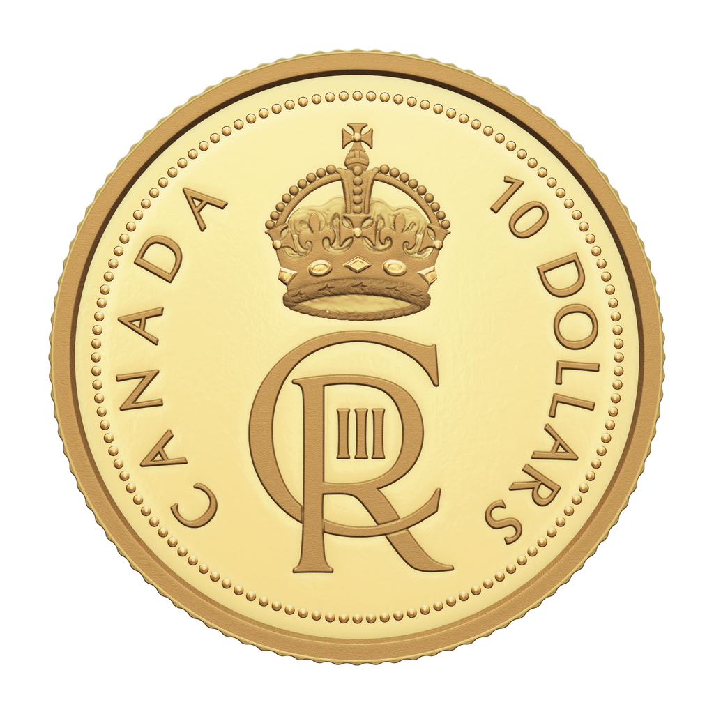 2023 Canada $10 His Majesty King Charles III's Royal Cypher 1/20oz. Pure Gold (No Tax)