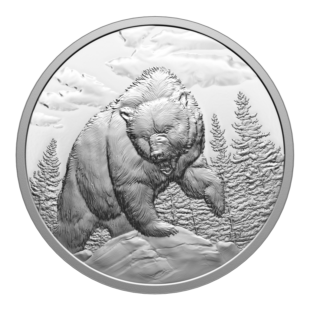 2023 Canada $20 Great Hunters: Grizzly Bear UHR Fine Silver (No Tax)