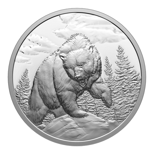 2023 Canada $20 Great Hunters: Grizzly Bear UHR Fine Silver (No Tax)