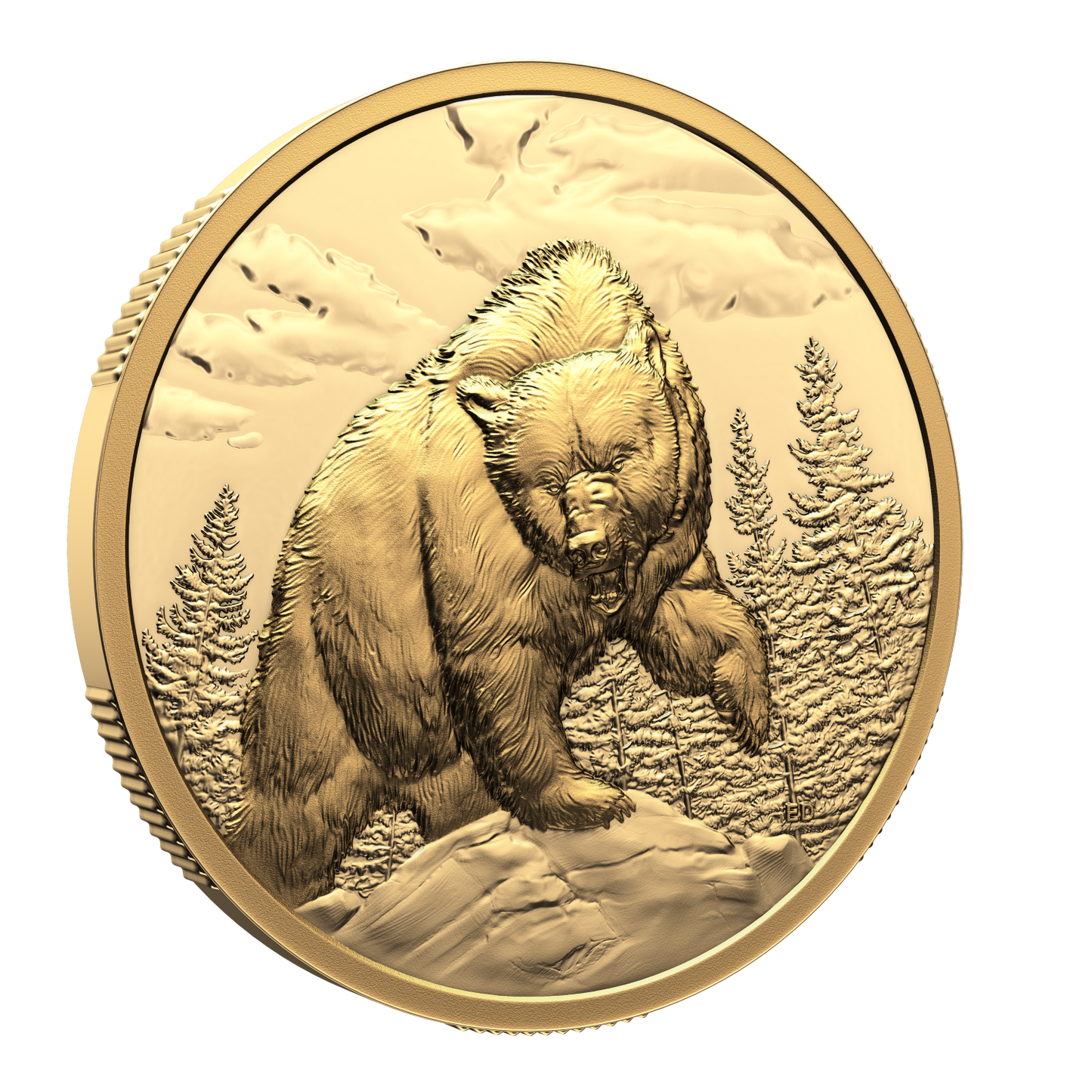 2023 Canada $200 Great Hunters: Grizzly Bear UHR Pure Gold (No Tax)