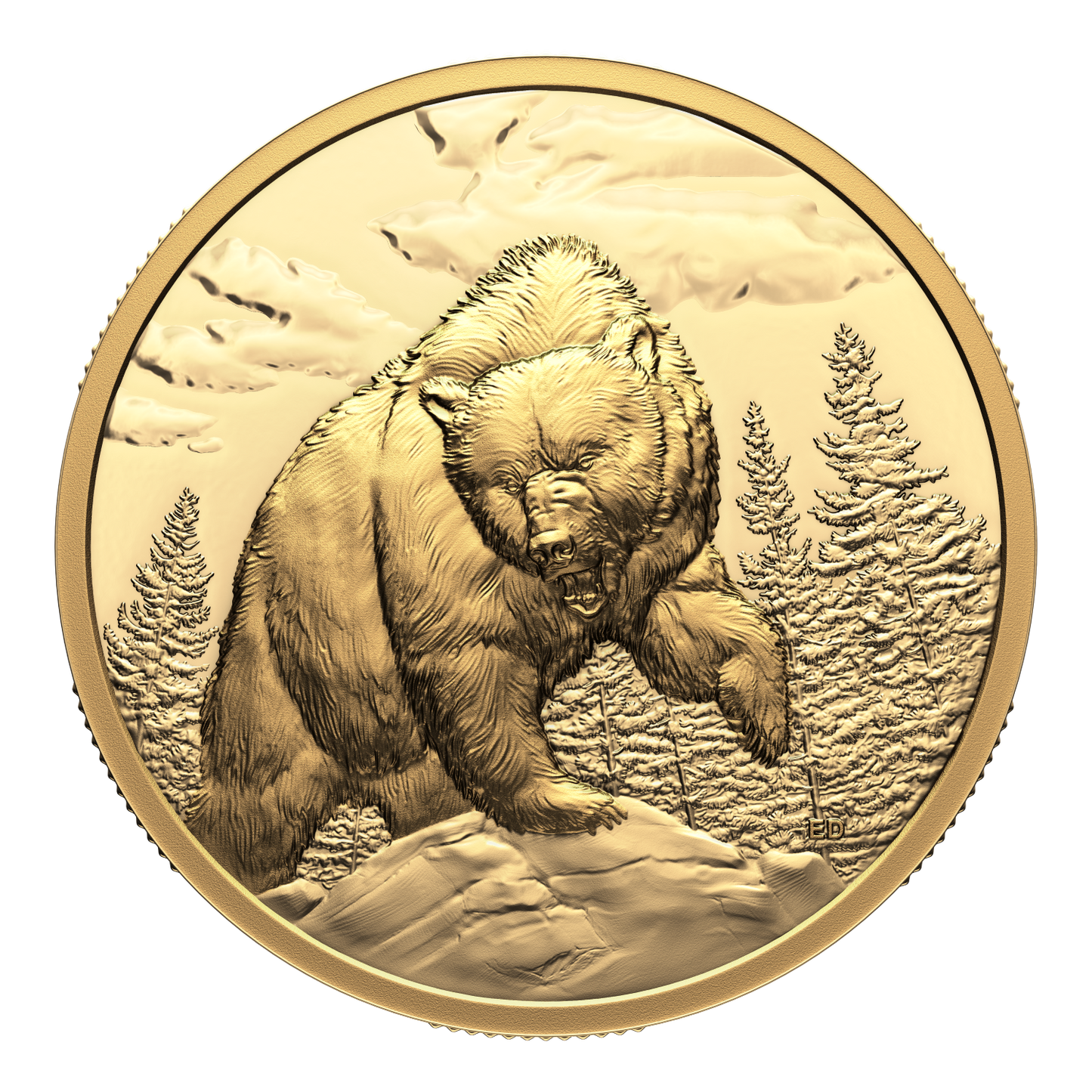 2023 Canada $200 Great Hunters: Grizzly Bear UHR Pure Gold (No Tax)