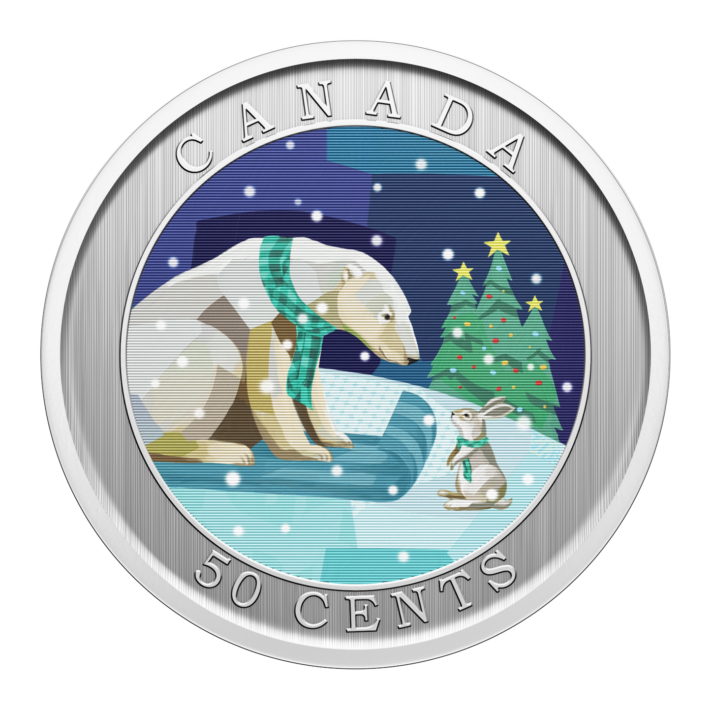 2023 Canada 50-cent Holiday Sledding Lenticular Coin