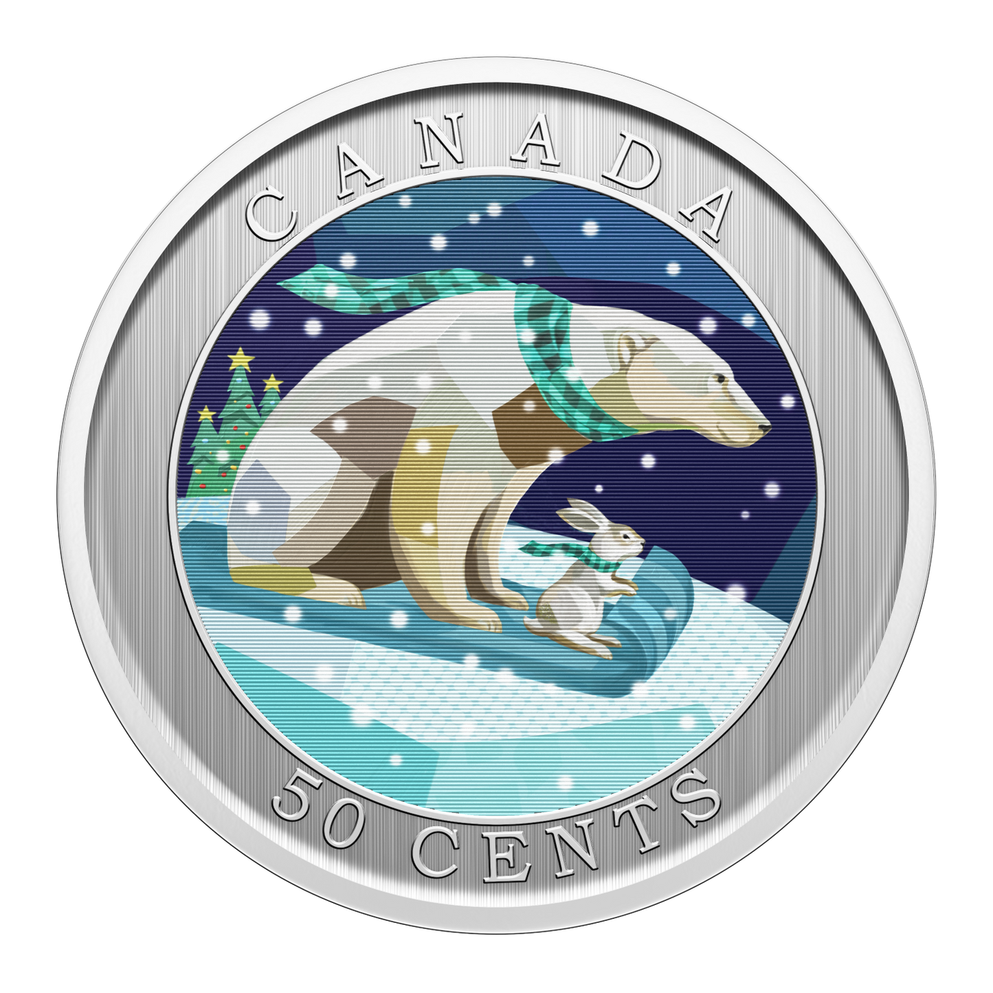 2023 Canada 50-cent Holiday Sledding Lenticular Coin