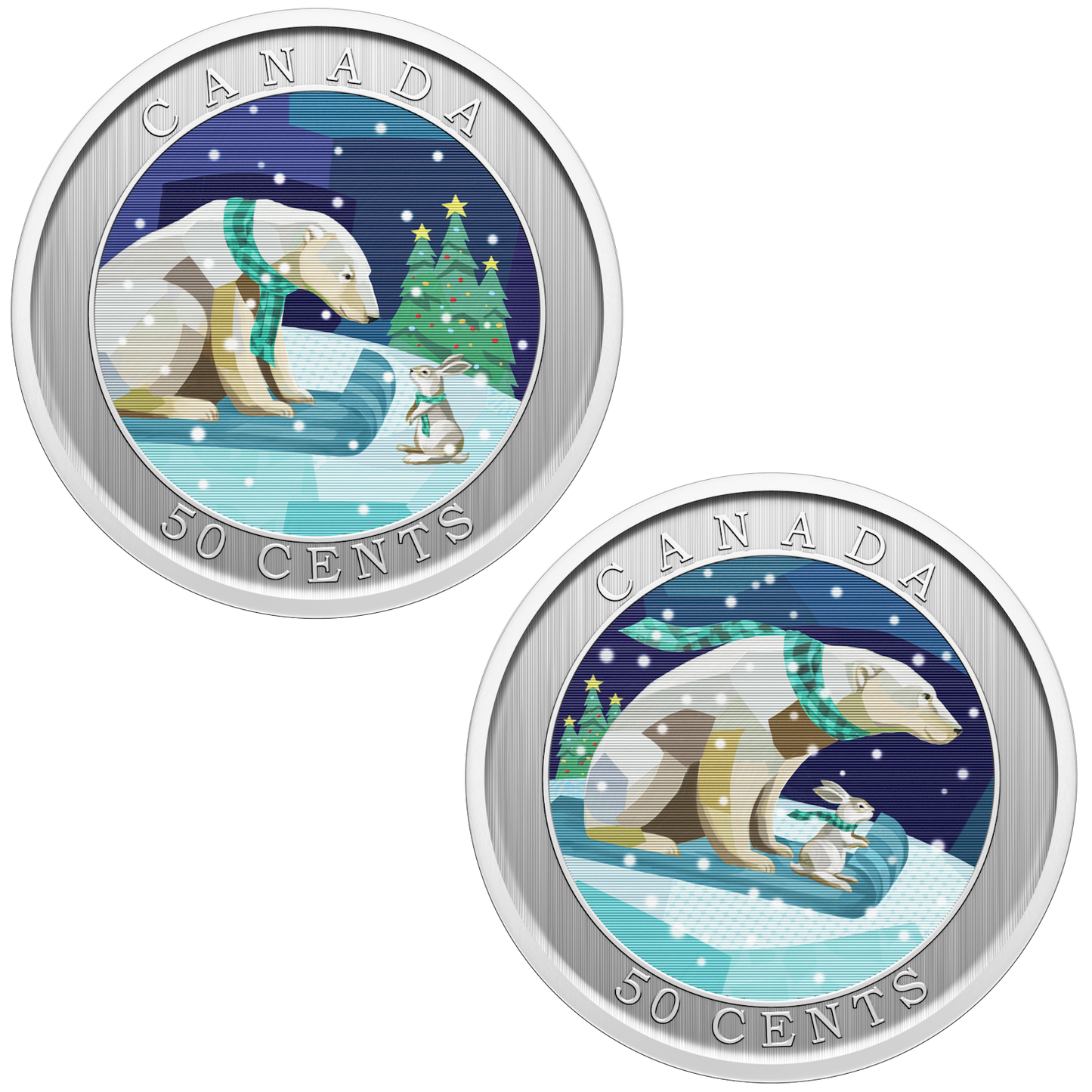 2023 Canada 50-cent Holiday Sledding Lenticular Coin