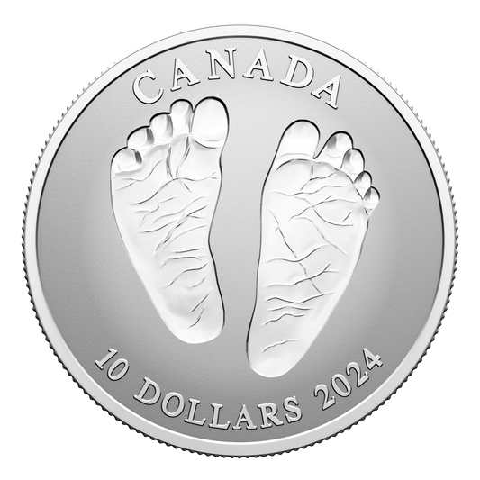 2024 Canada $10 Welcome to the World - Baby Feet Fine Silver (No Tax)