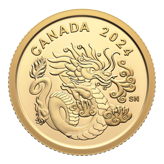 2024 Canada $8 Spirit Dragon Pure Gold (No Tax)