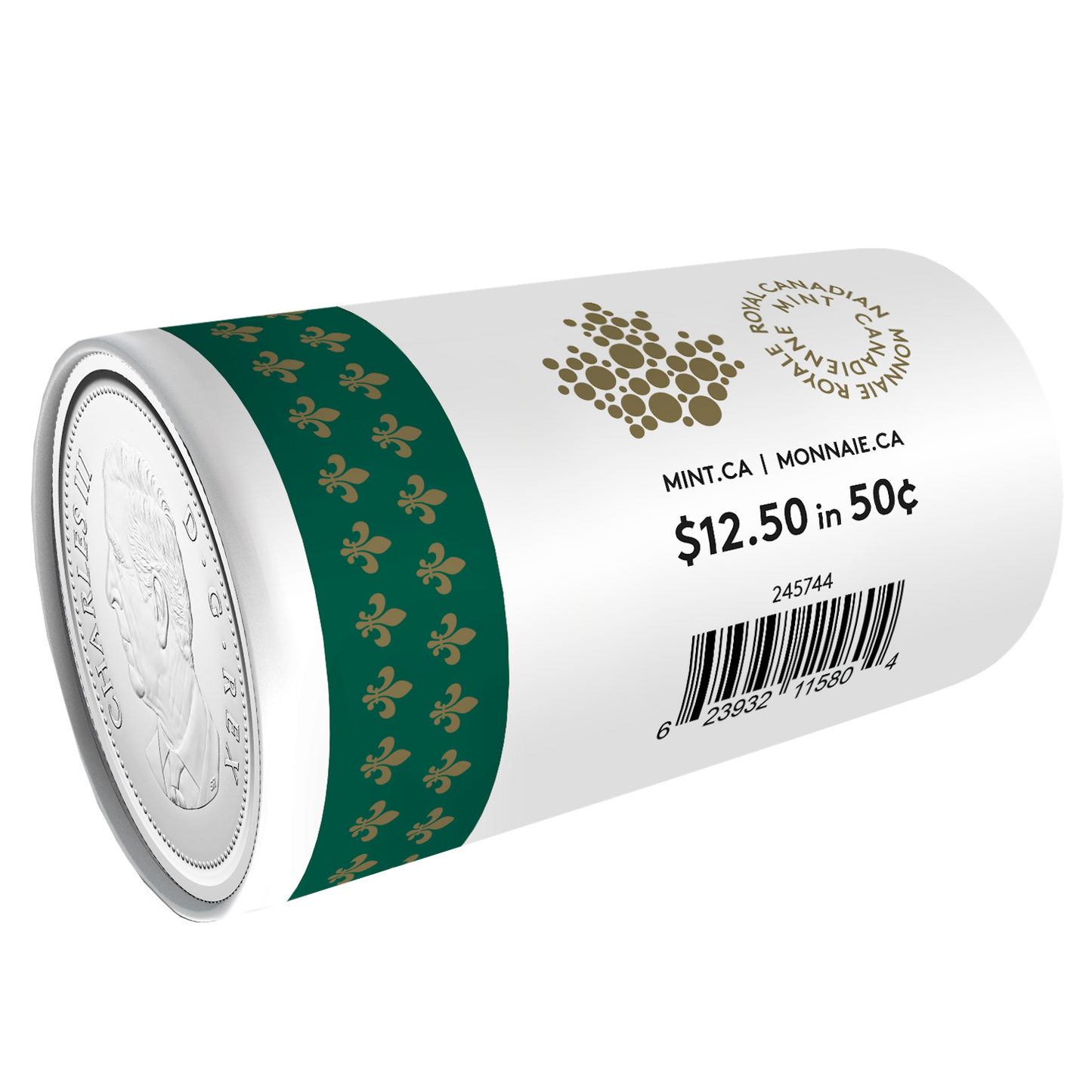 2023 Canada 50-cent King Charles III First Strikes Special Wrap Circulation Roll