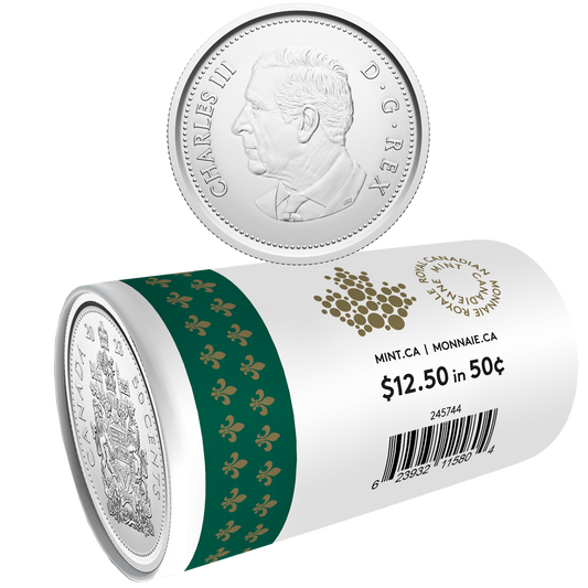 2023 Canada 50-cent King Charles III First Strikes Special Wrap Circulation Roll