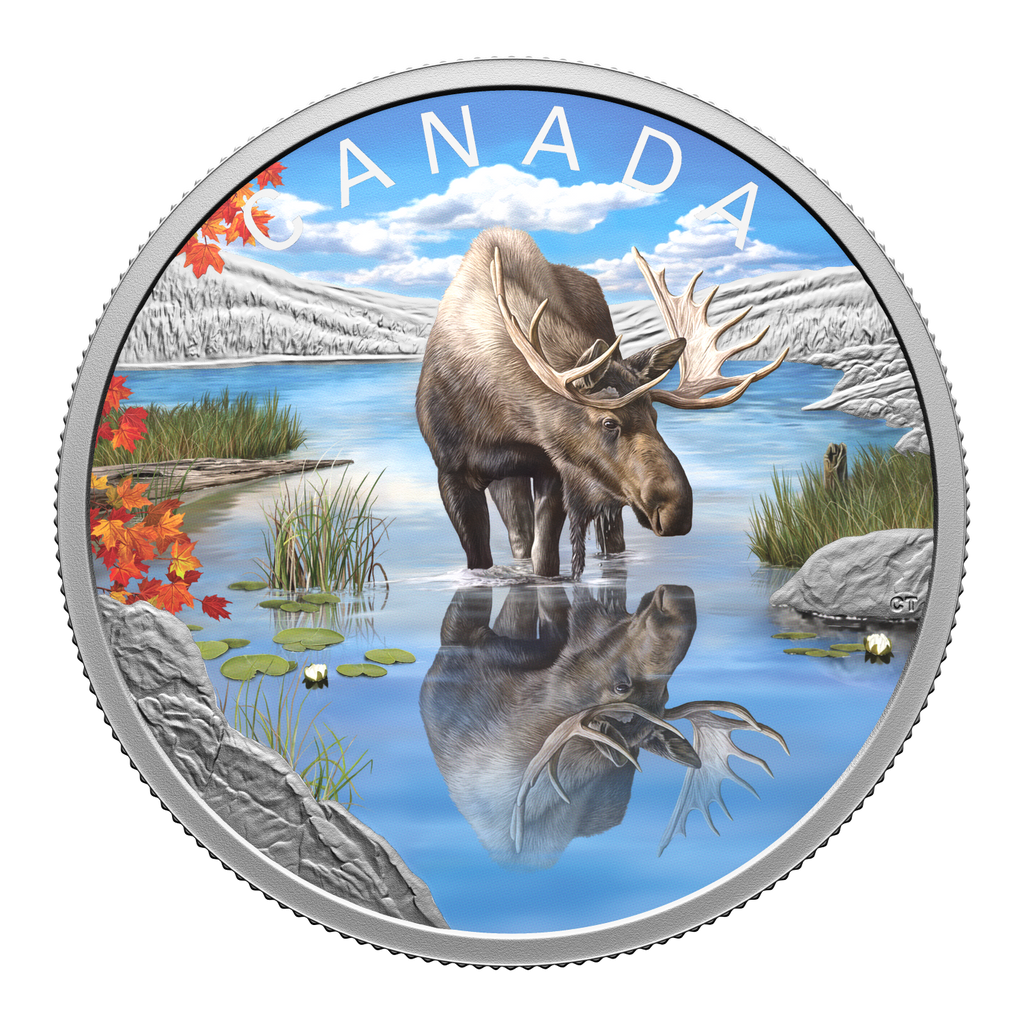 (Pre-Order) 2024 Canada $20 Wildlife Reflections: Moose Fine Silver (No Tax)