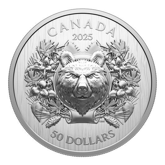 2025 Canada $50 Heraldic Bear Fine Silver (No Tax)