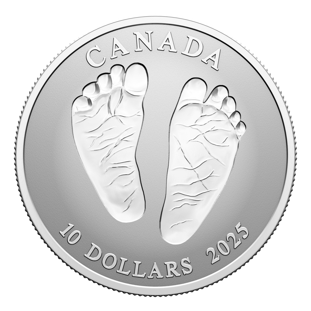 2025 Canada $10 Welcome to the World Baby Feet Fine Silver (No Tax)