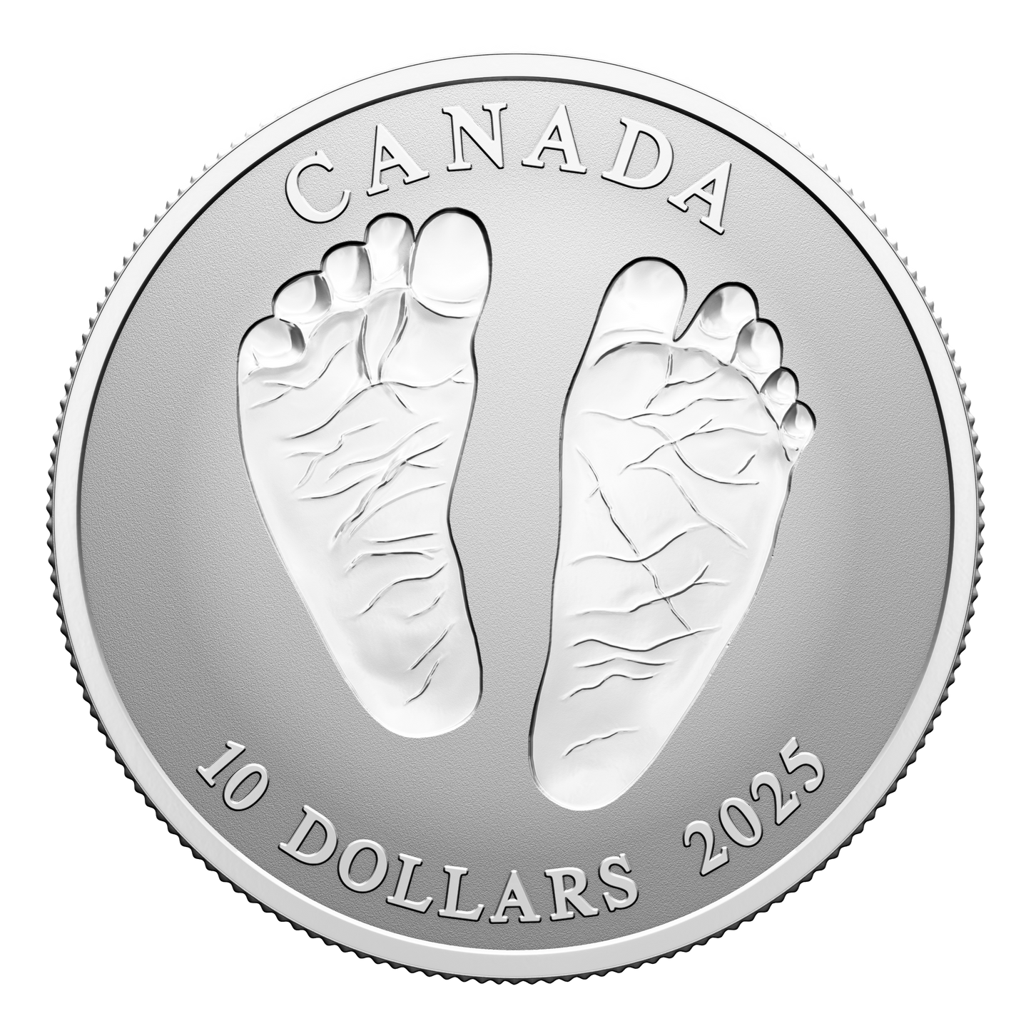 2025 Canada $10 Welcome to the World Baby Feet Fine Silver (No Tax)