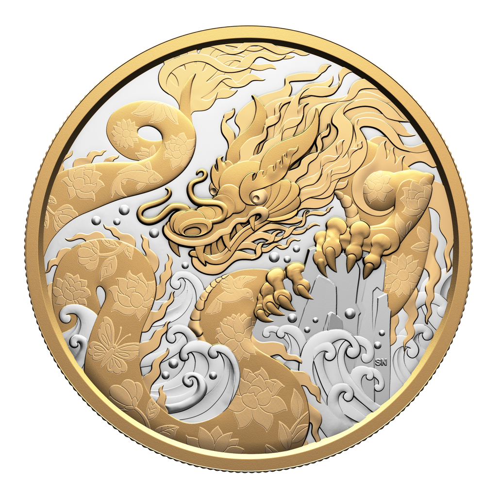 2025 Canada $50 Water Dragon 5oz. Fine Silver (No Tax)