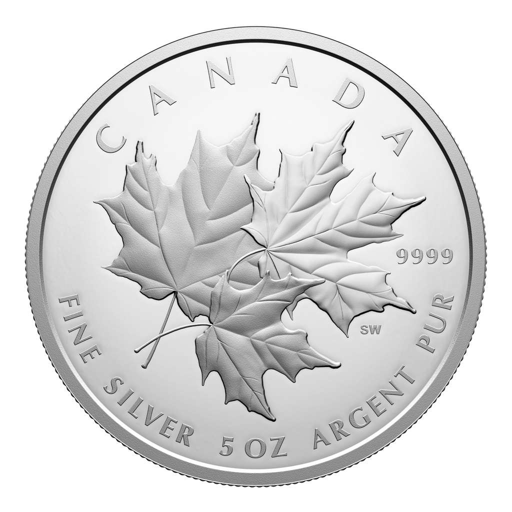 2025 Canada $50 Triple Maple 5oz. Fine Silver Coin (No Tax)