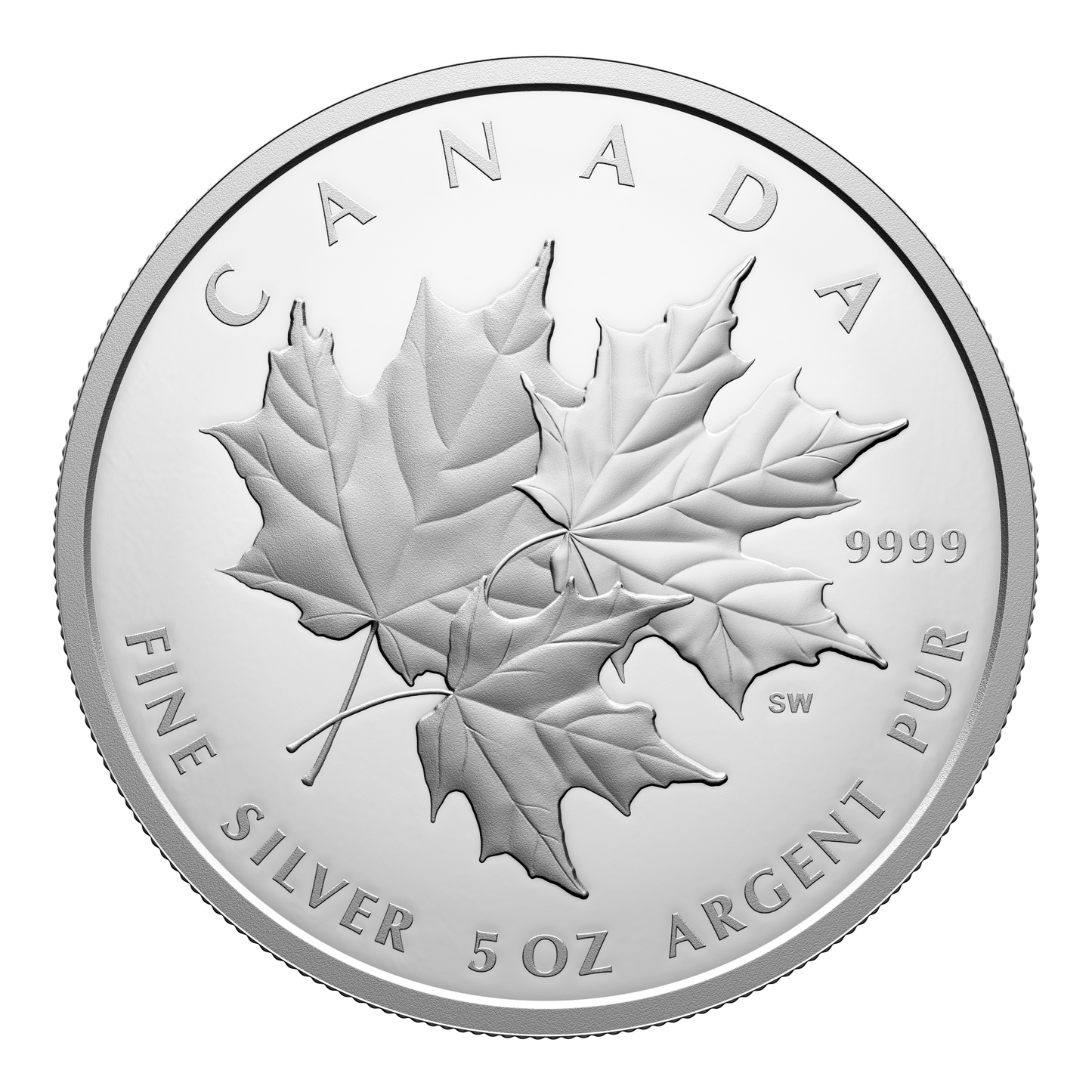 2025 Canada $50 Triple Maple 5oz. Fine Silver Coin (No Tax)