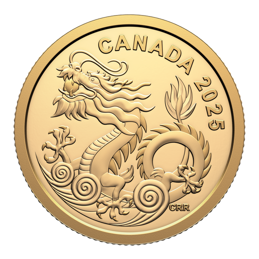 2025 Canada $8 Water Dragon Pure Gold (No Tax)