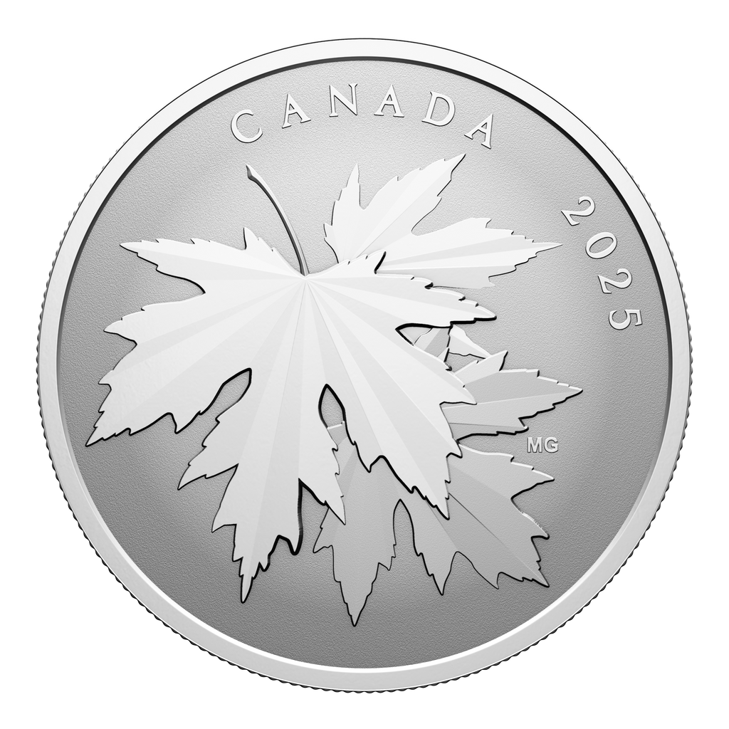 2025 Canada $10 Gleaming Maple Leaves Fine Silver (No Tax)