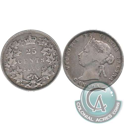 1870 Canada 25-cents F-VF (F-15) $