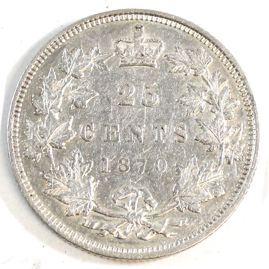 1870 Canada 25-cents VF-EF (VF-30) $