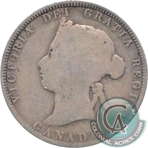 1874H Canada 25-cents About Good (AG-3)