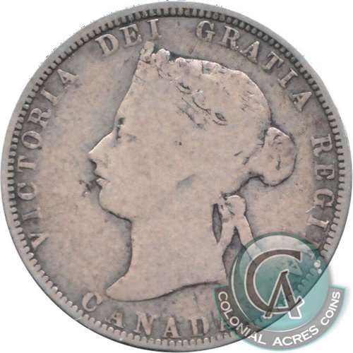 1874H Canada 25-cents G-VG (G-6)