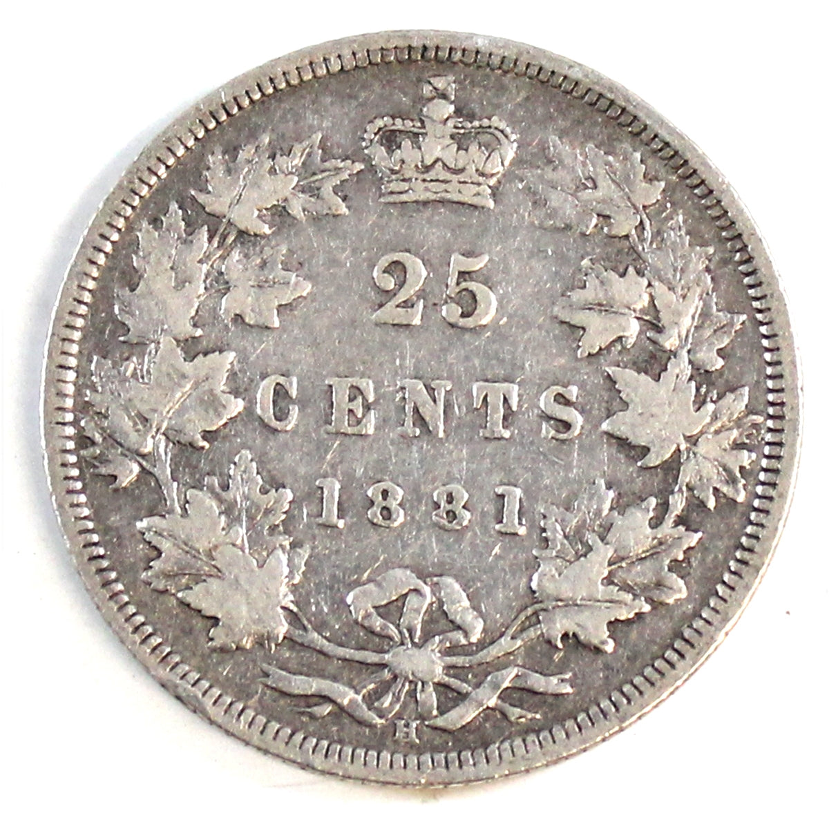 1881H Canada 25-cents F-VF (F-15) $