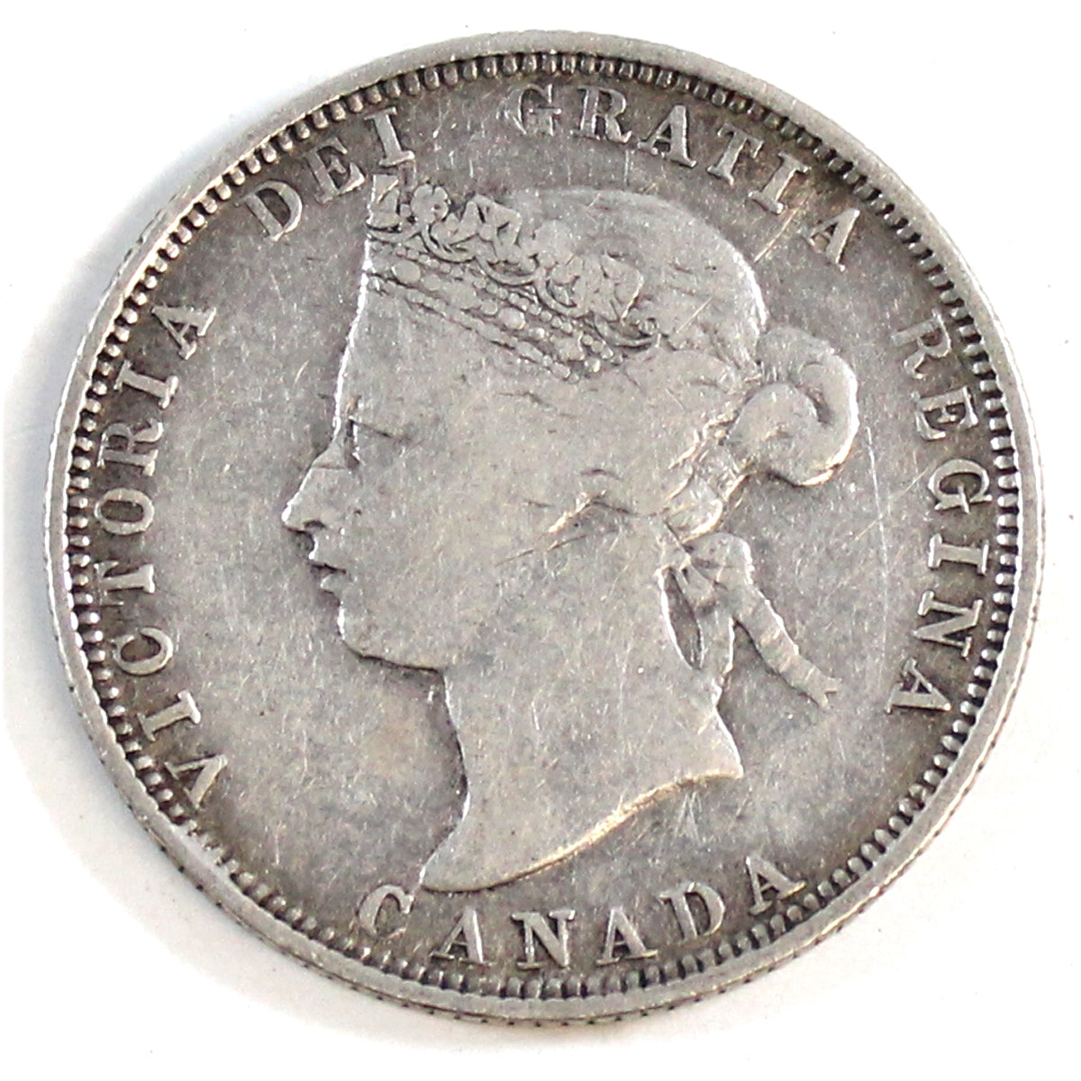 1881H Canada 25-cents F-VF (F-15) $